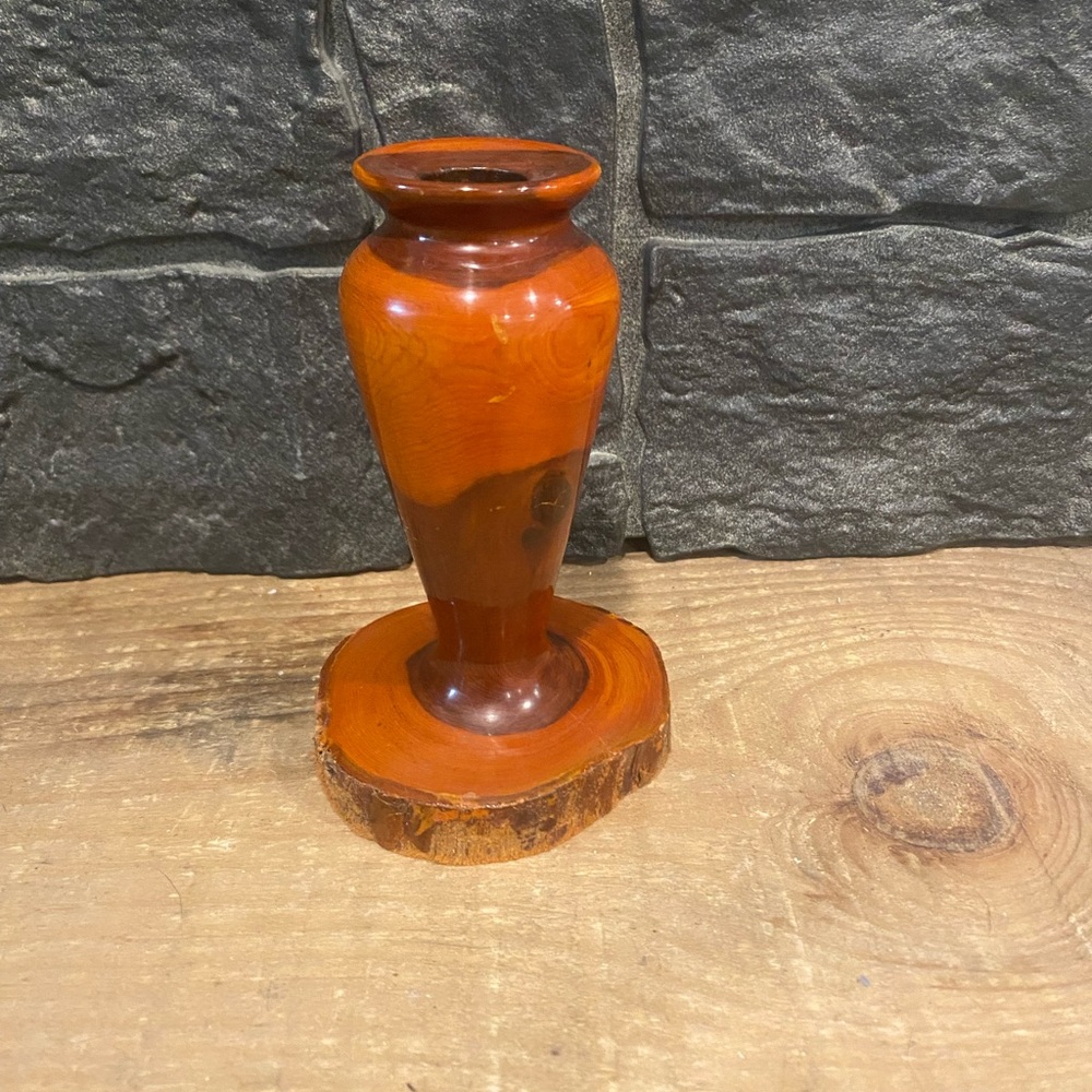 California Redwood Candlestick Holder